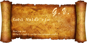 Gehl Valéria névjegykártya